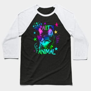 Cat Party Animal Baseball T-Shirt